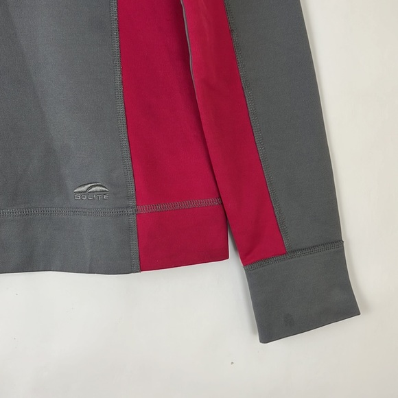 GoLite pullover Sweatshirt jacket with 1/2 zip in gray and maroon XS - Picture 4 of 9